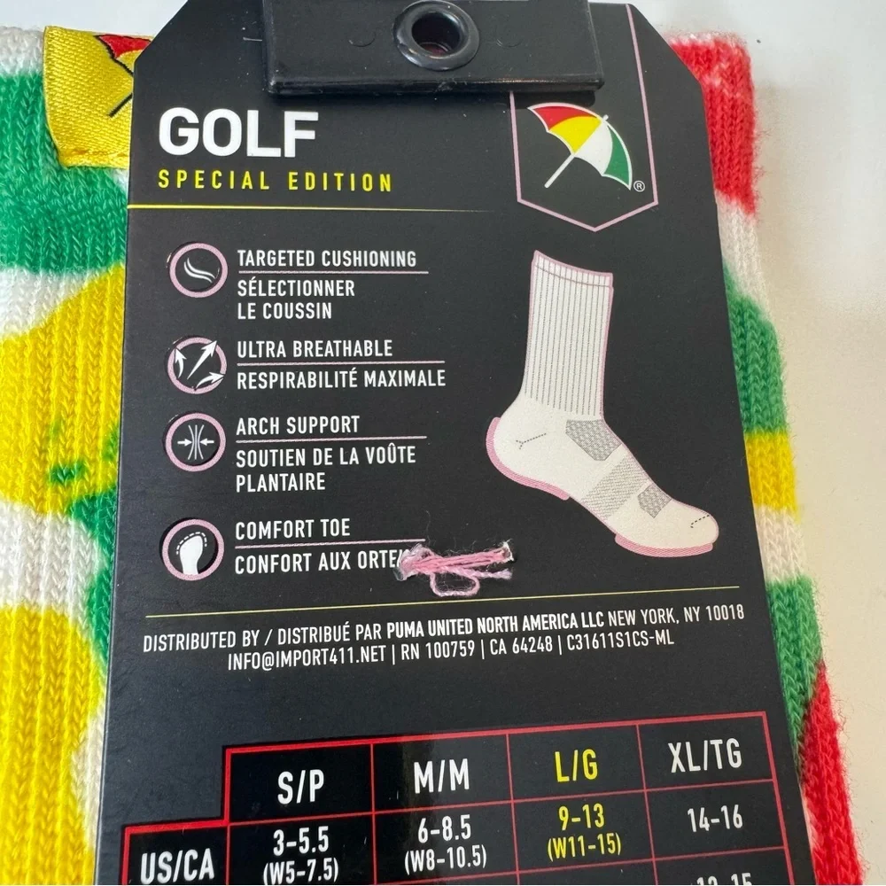 PUMA X AP Crew Golf Socks size large